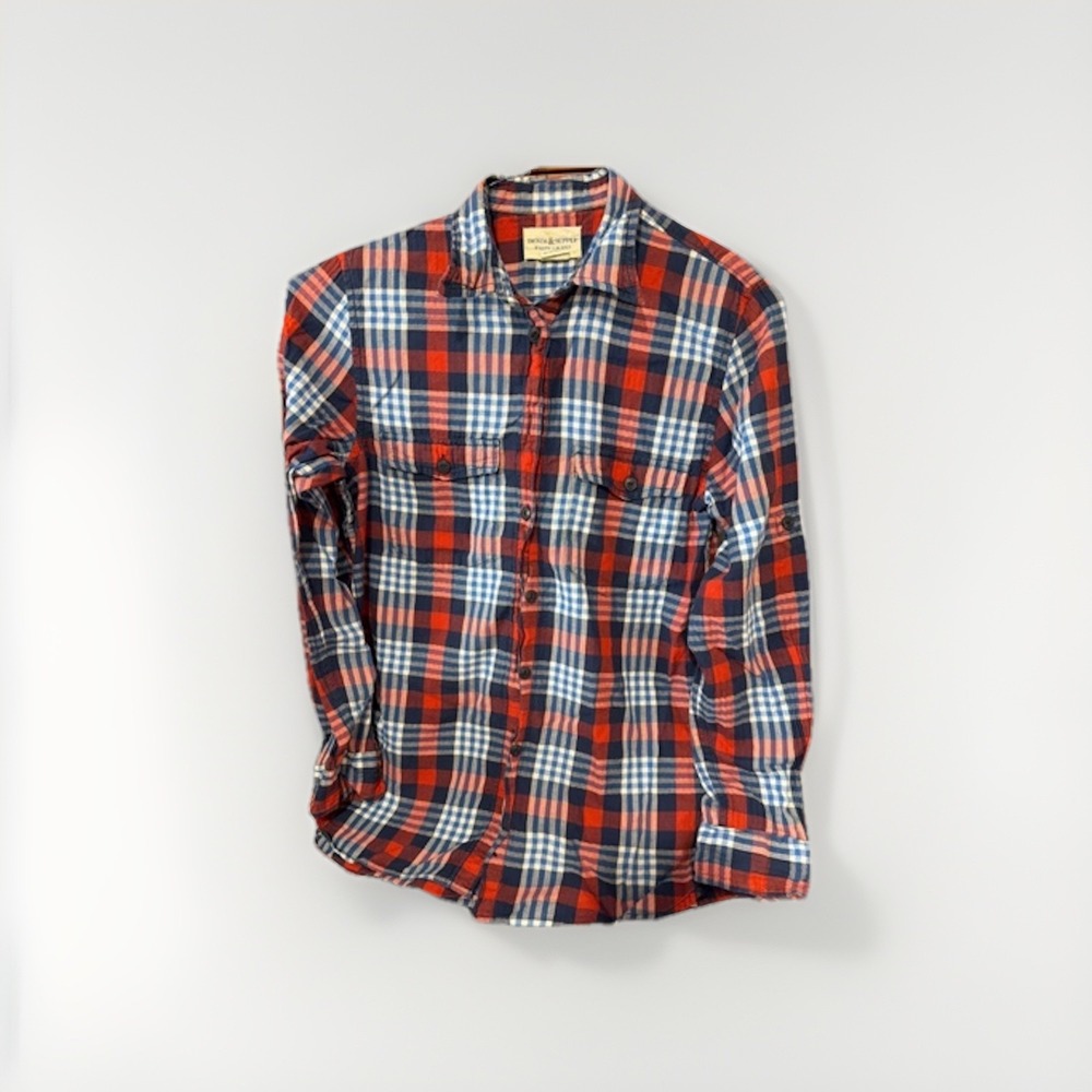 Lauren Jeans Co Ralph Lauren Women's Red Plaid Flannel Shirt Size Small